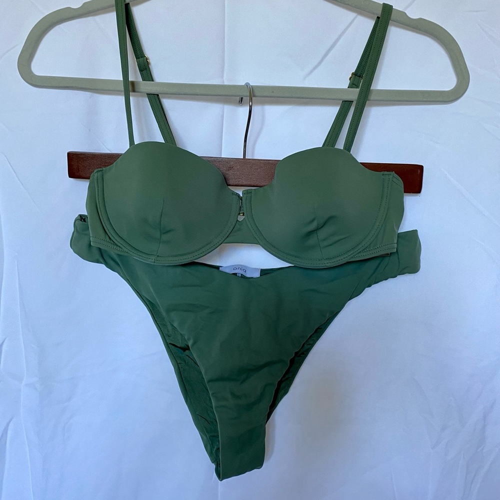 Onia Bikini Small EUC Push Up Cup Top and V-Cut Bottoms